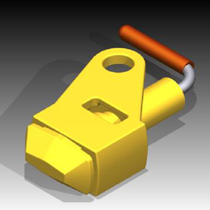 Ro Ro Twist Lock, rendering, yellow, BLR1075