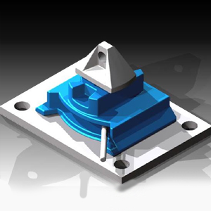 KRY-45 MP, Dovetail lock with mounting plate/ base plate rendering